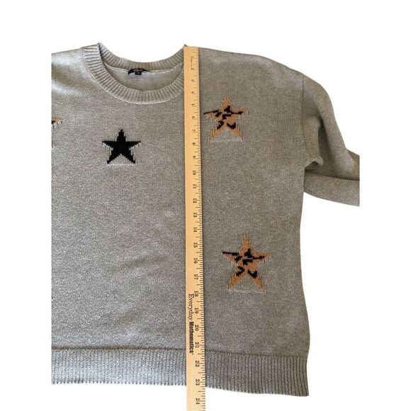 Rails Percy Heather Gray Animal Star Sweater Sz M Cashmere Blend - Picture 6 of 10